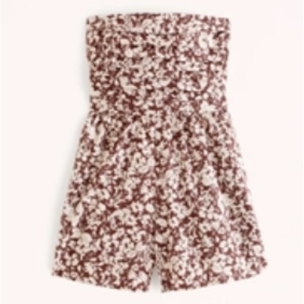 NWT Abercrombie & Fitch Emerson Ruched Strapless Romper